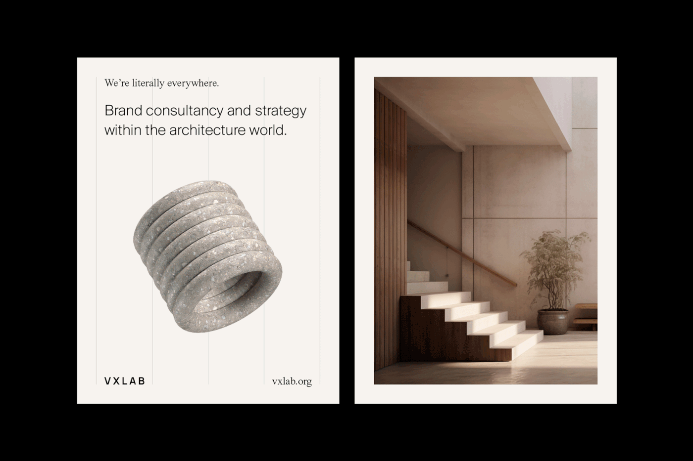 IImage 6: VXLAB stationary visual design details branding