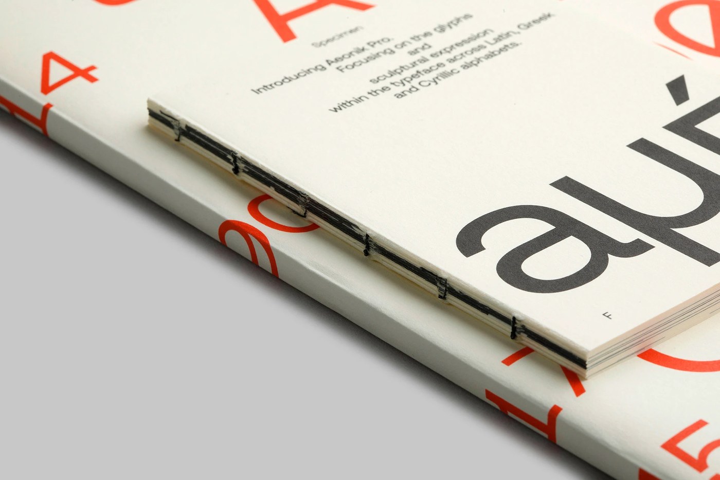 Image 3: Geometric glyph details featured in the aeonik pro sans-serif variable font specimen pages