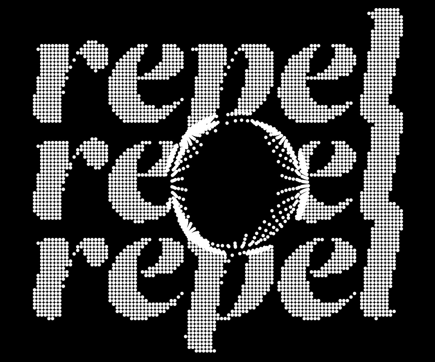 Image 8: typography   generative design creative coding particles motion design Amuki p5js kinetic typography designtools kinetictype