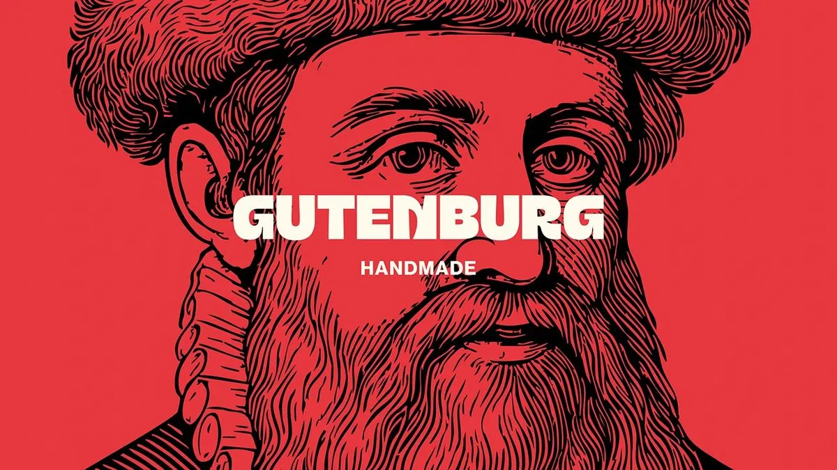 Heavy Typography and High Contrast for Gutenburg’s Identity