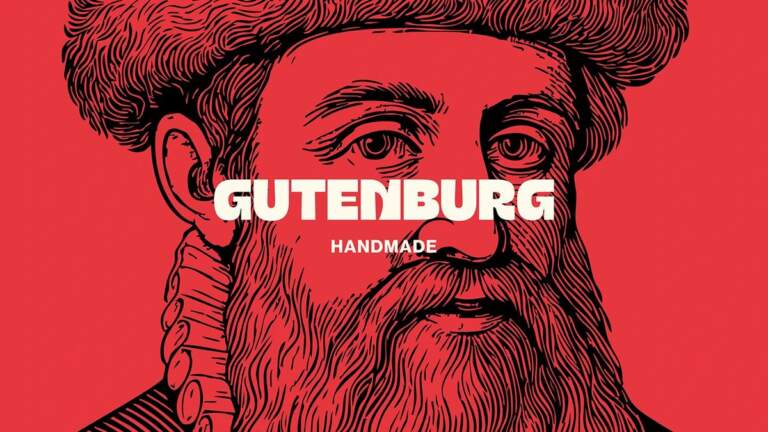IImage 1: Gutenburg display typography hero poster mockup
