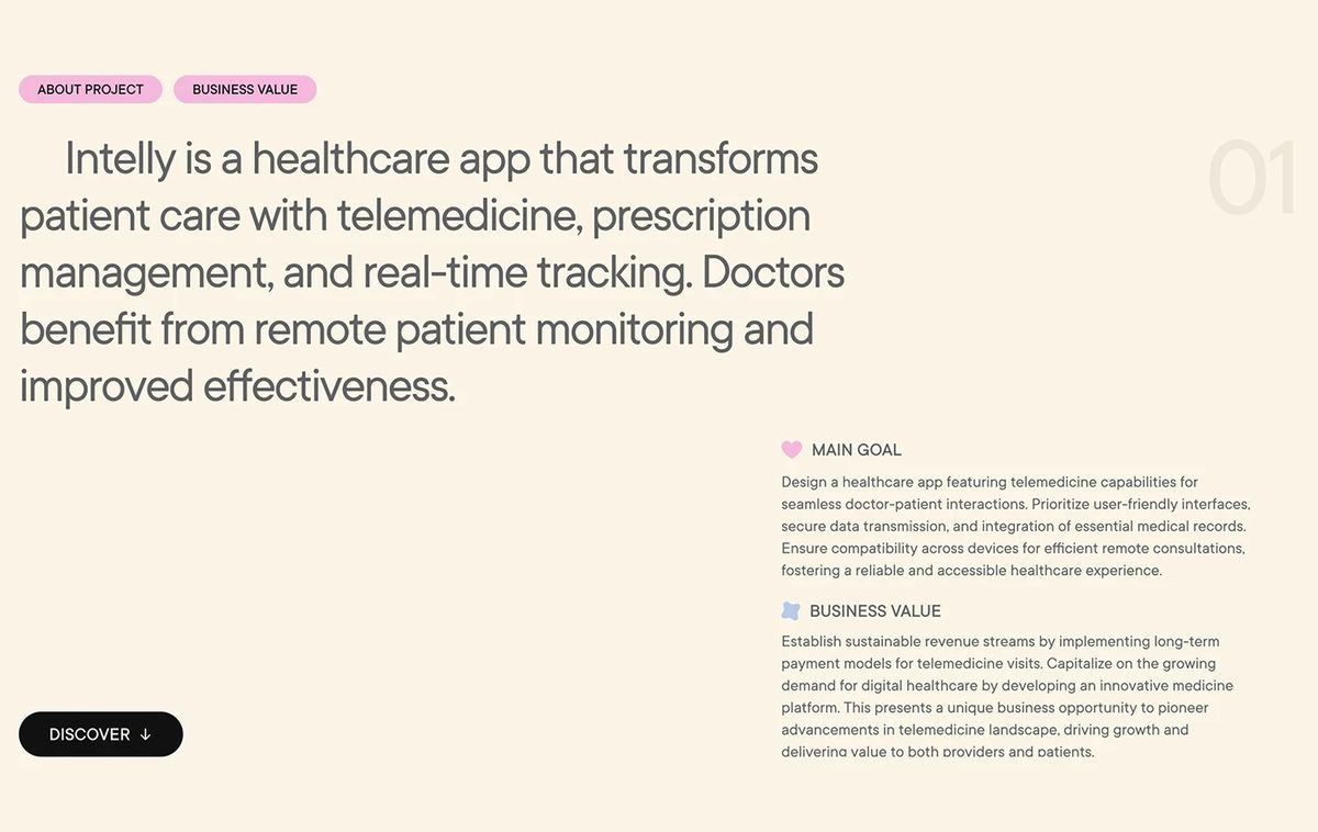 IImage 2: Intelly Healthcare App smartphone screen design asset detail UI