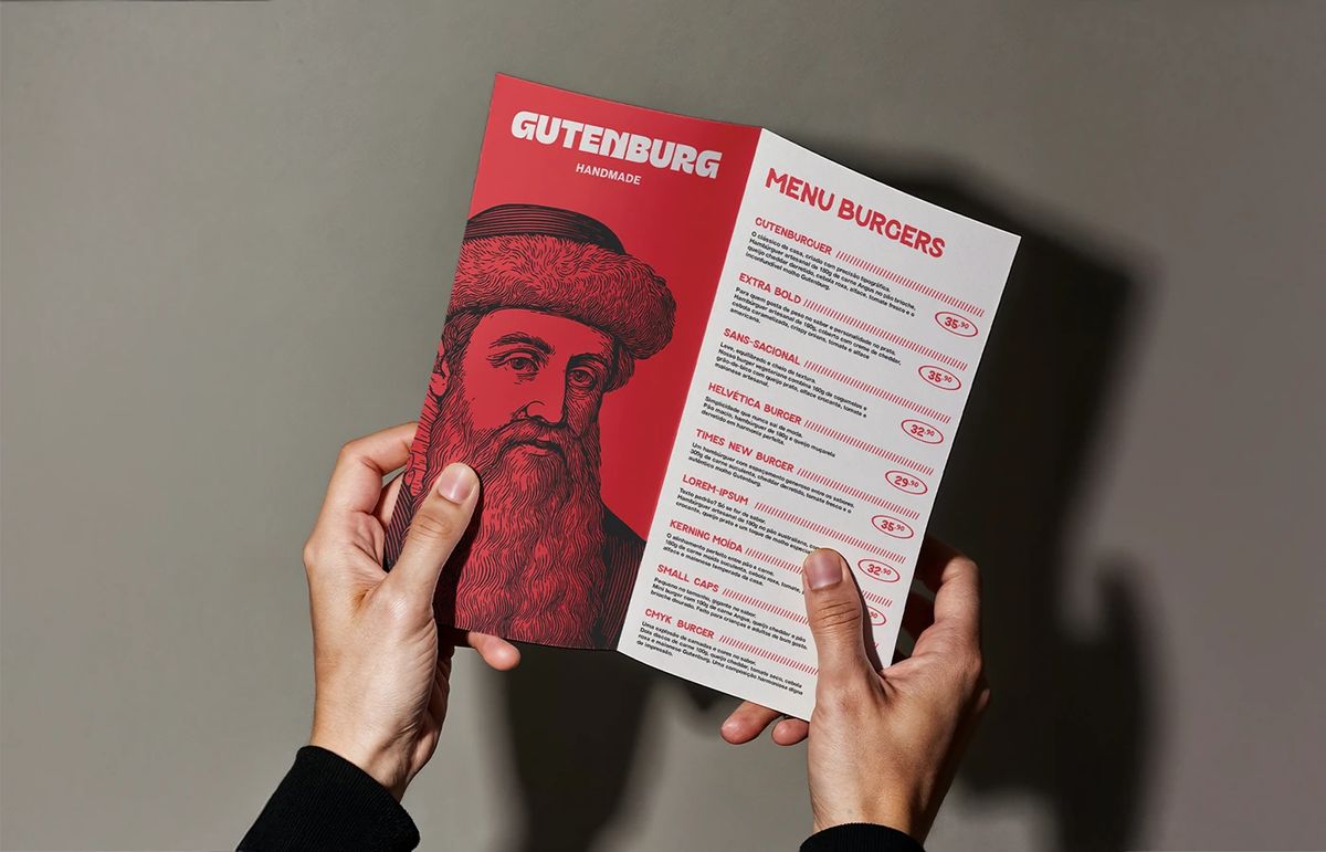 IImage 7: Gutenburg merchandise typography design layout