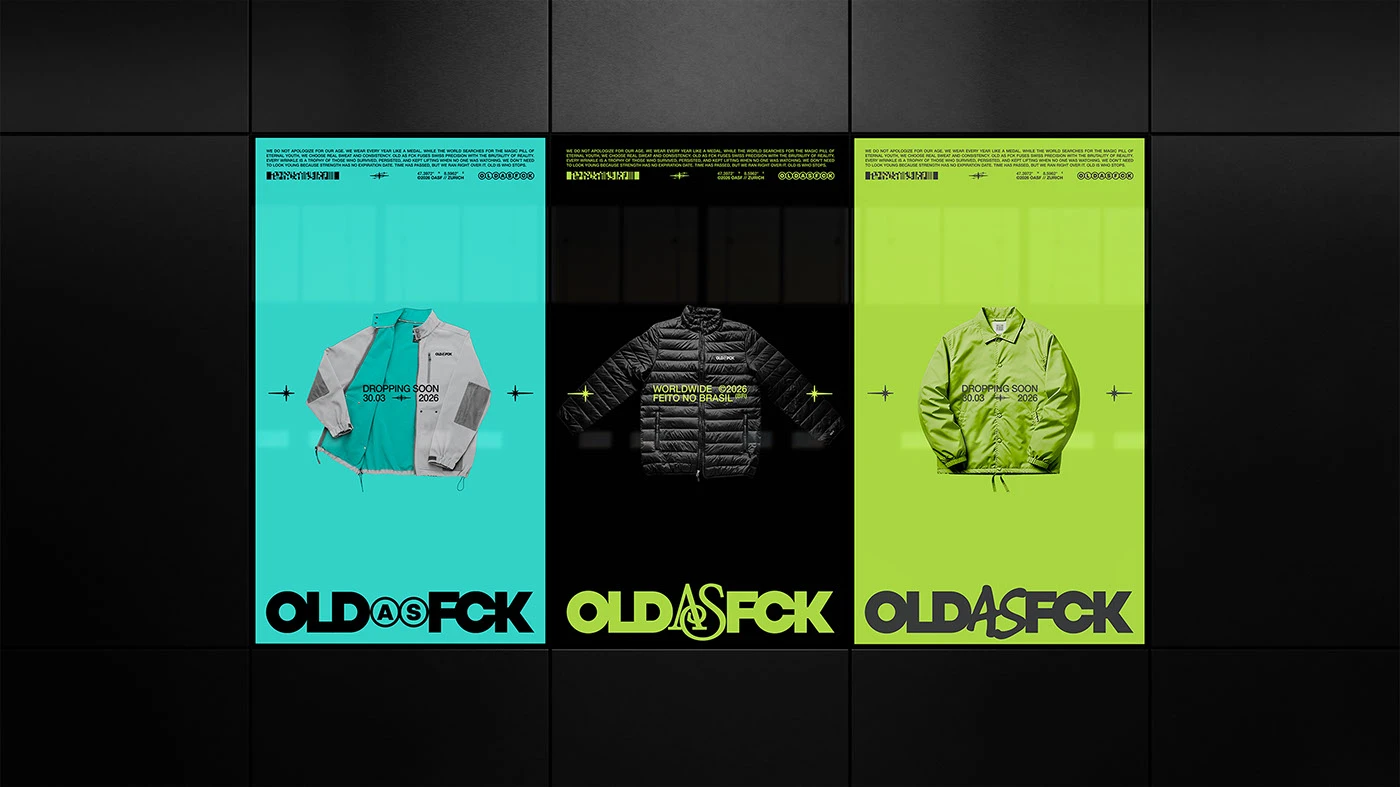 IImage 4: OLD AS FCK color system logo design branding