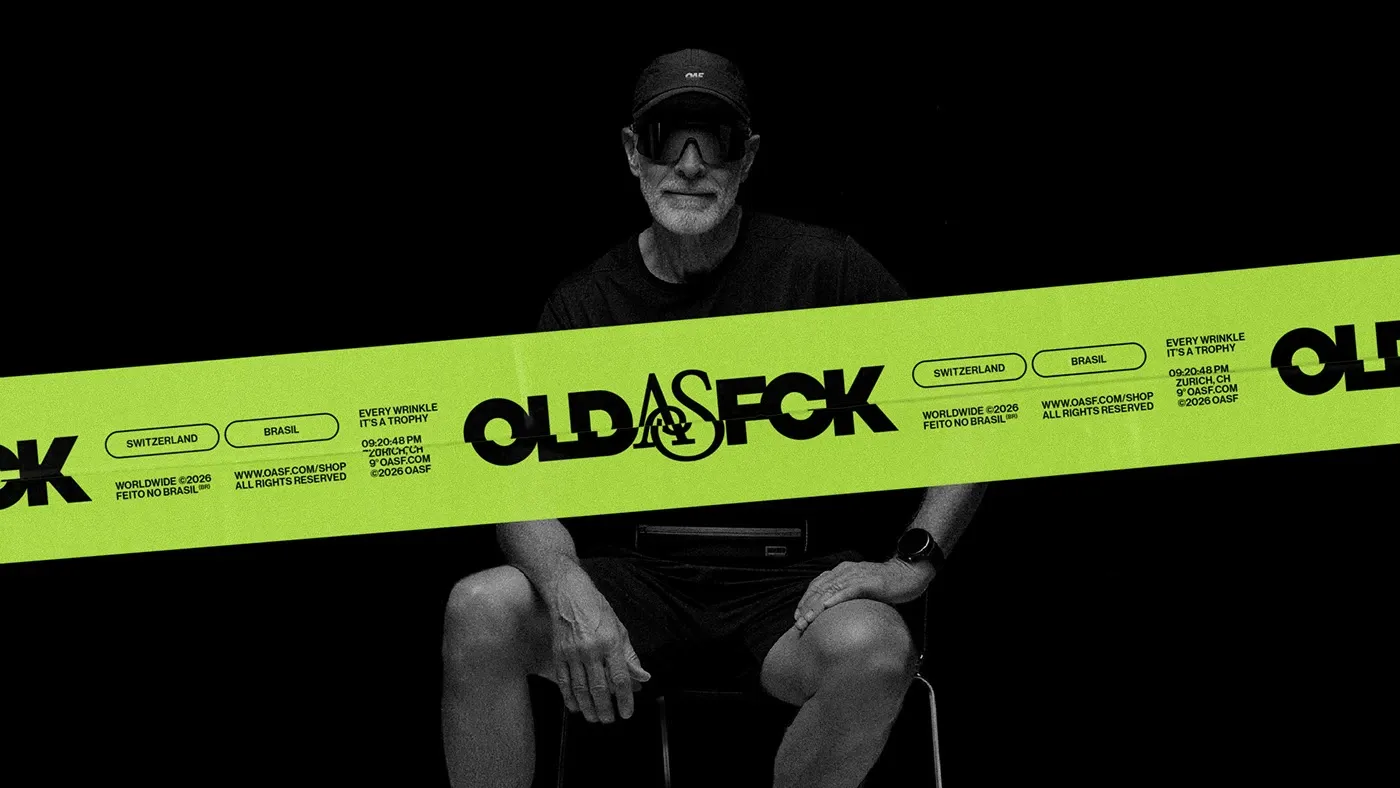 Streetwear Branding and Visual Identity for OLD AS FCK - IImage 1: OLD AS FCK logo mark hero apparel mockup branding