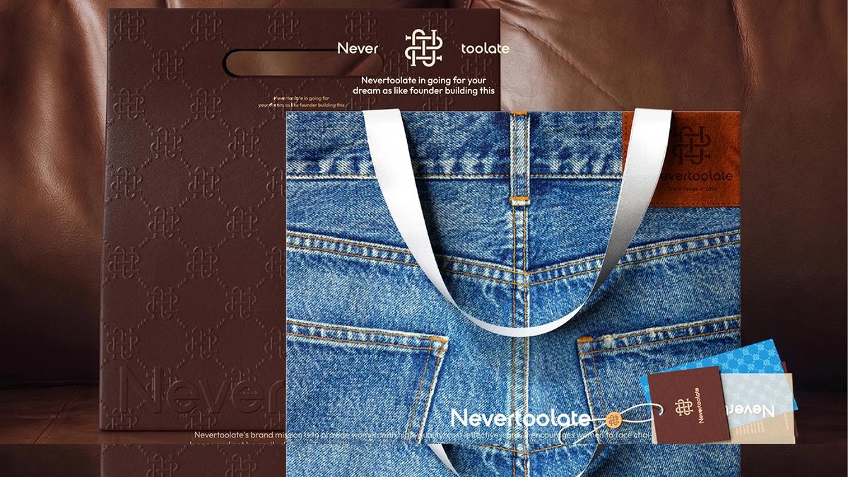 Image 3: NevertoolateApparel typography design details branding