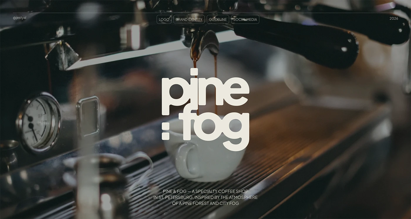 Image 3: Pine & Fog branding identity typography details