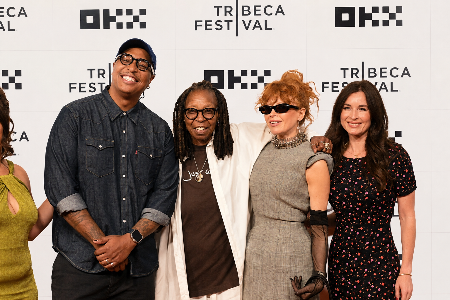 Image 6: c. Craig, Whoopi Goldberg, Natasha Lyonne, and Kacie Lehner on the red carpet at the 2026 Tribeca Festival