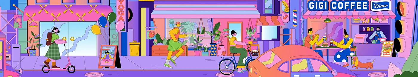 Image 42: motion graphics art direction Coffee animation gigi coffee Character design Digital Art cartoon Fun cute