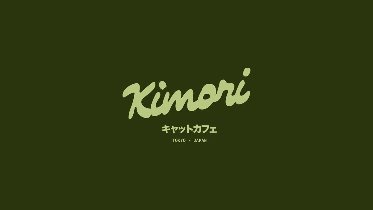 Image 2: Kimori Matcha Cat Cafe brand design asset detail branding