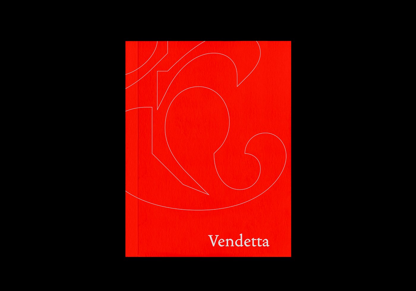 Image 4: vendetta typeface specimen book design layout typography displaying the variable character animation