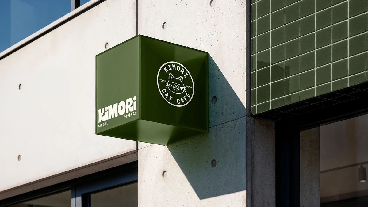 Image 6: Kimori Matcha Cat Cafe stationary visual design details branding