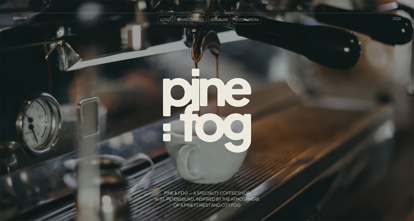 Image 1: Pine & Fog branding hero layout mockup