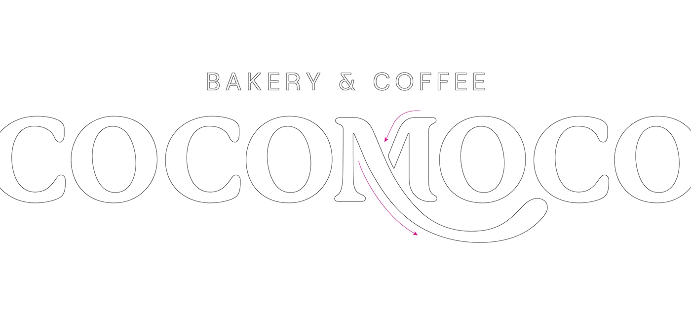 Image 2: Cocomoco wordmark typography construction branding