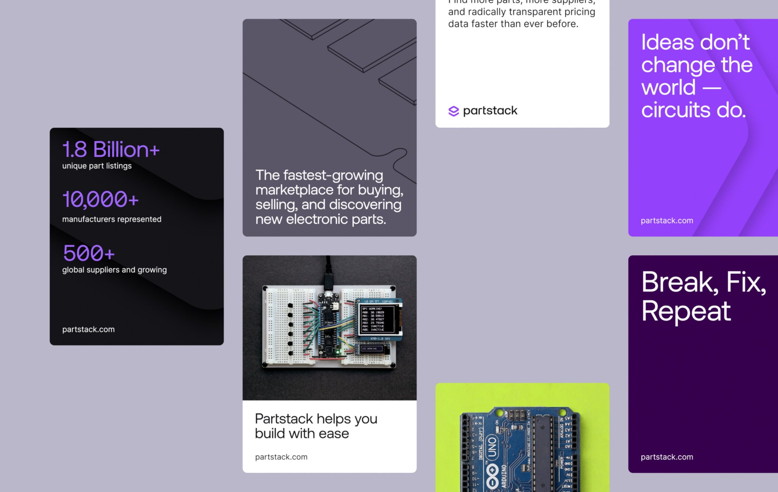 Image 4: Partstack branding social media mockups