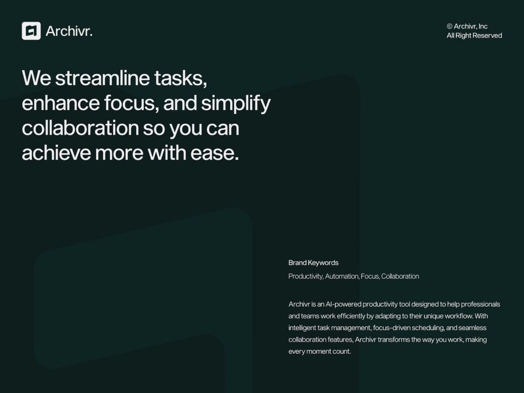 Archivr: Systemizing Task Management Identity with LAIN Branding