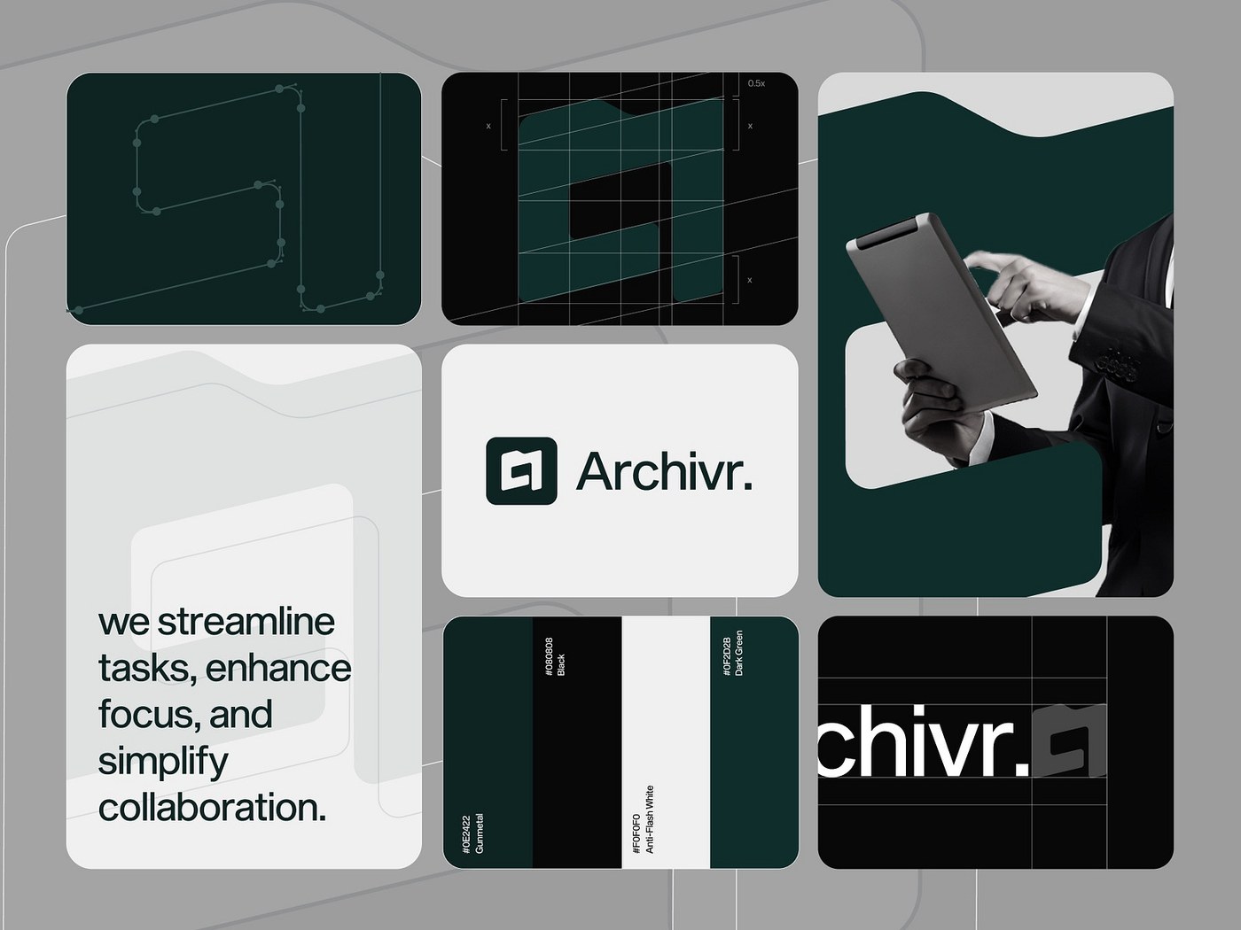 Image 1: Archivr. branding guidelines — branding visual identity grid layout typography archivr by LAIN Branding