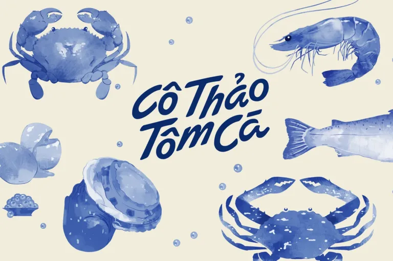 New Visual Identity Design for Cô Thảo Tôm Cá Marinated Seafood - Image 8: vietnam restaurant brand identity branding ILLUSTRATION Logo Design visual identity design brand guidelines