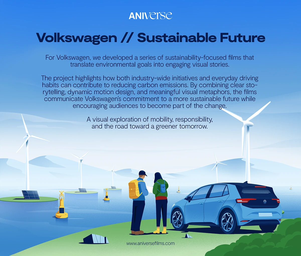 Image 1: volkswagen Sustainability car automotive animation motion graphics 2D Animation Advertising