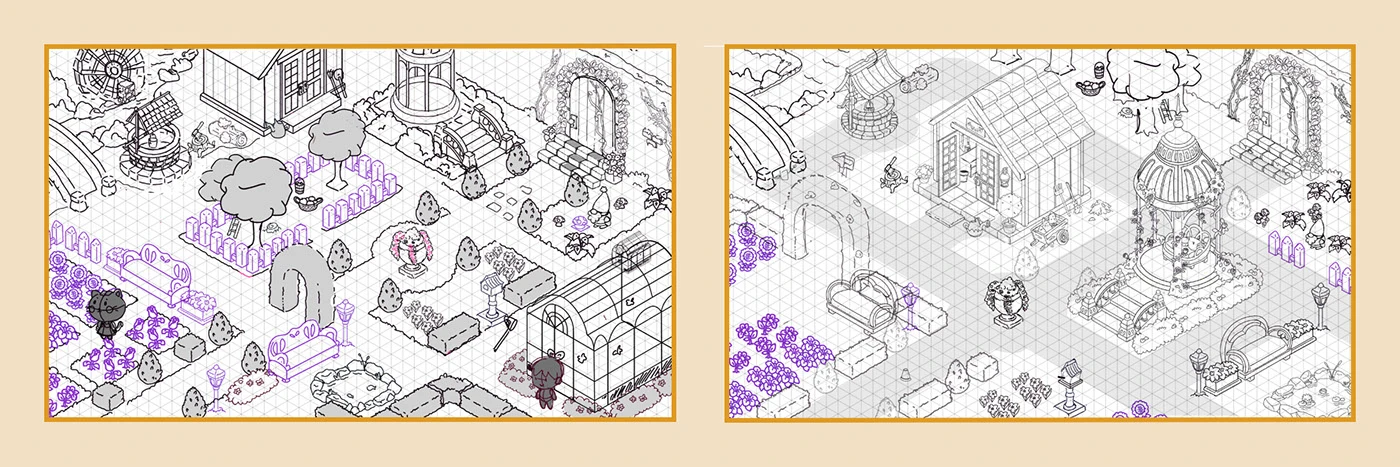 Image 22: Cozy Games game design casual game 2D art ILLUSTRATION Isometric Asset Design environment design game indie games asset pack