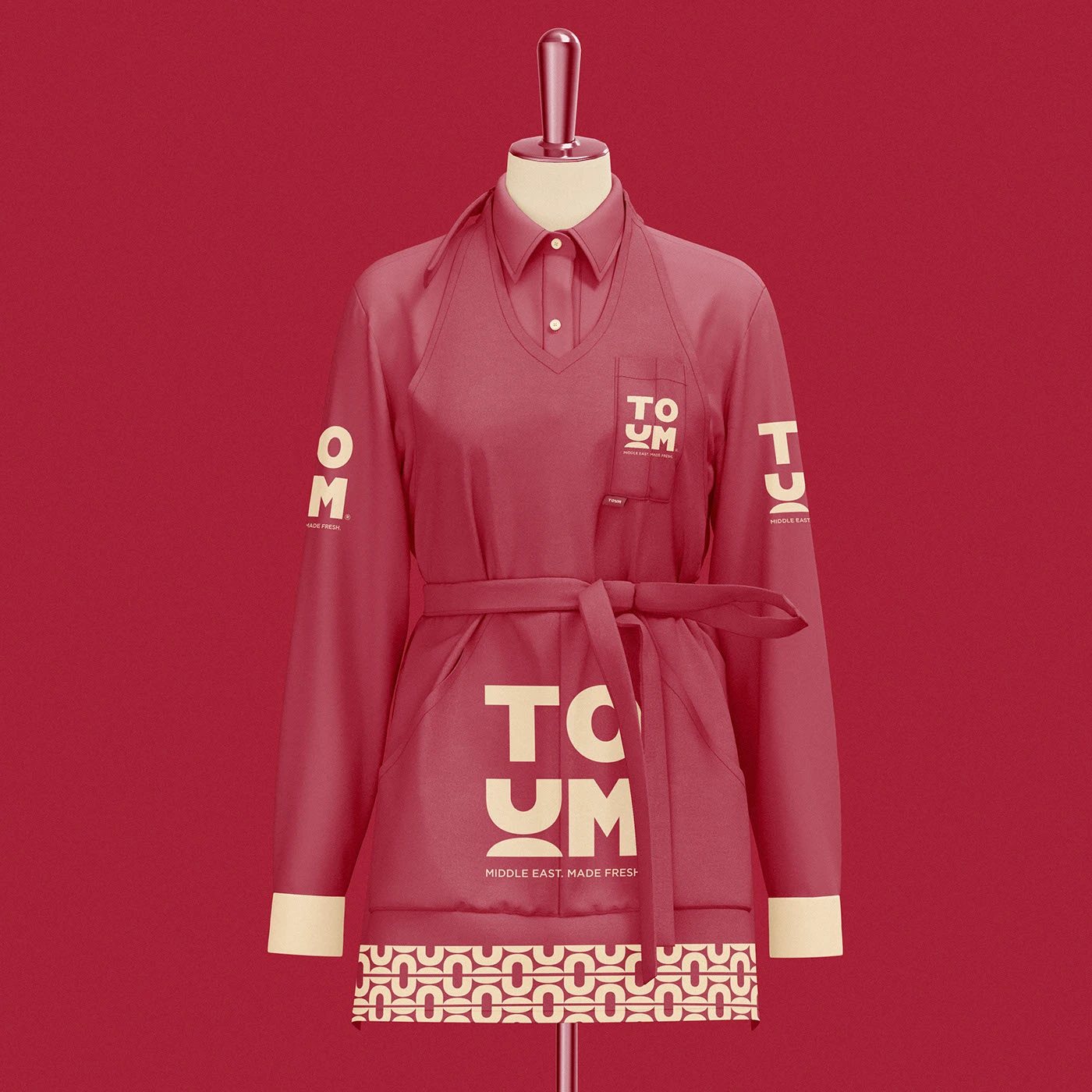 Image 7: TOUM identity system packaging collateral flat lay