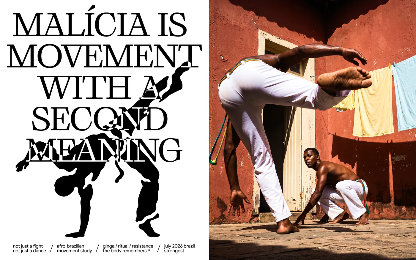 Image 3: Ginga Capoeira workshop branding graphics and typography