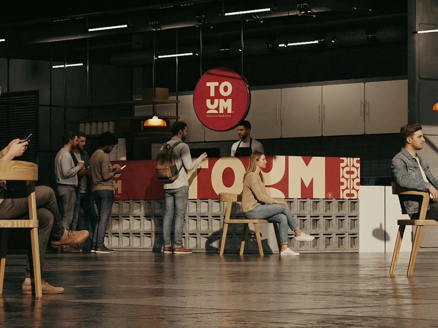 - Image 6: TOUM packaging paper wrap and iconographic stamps