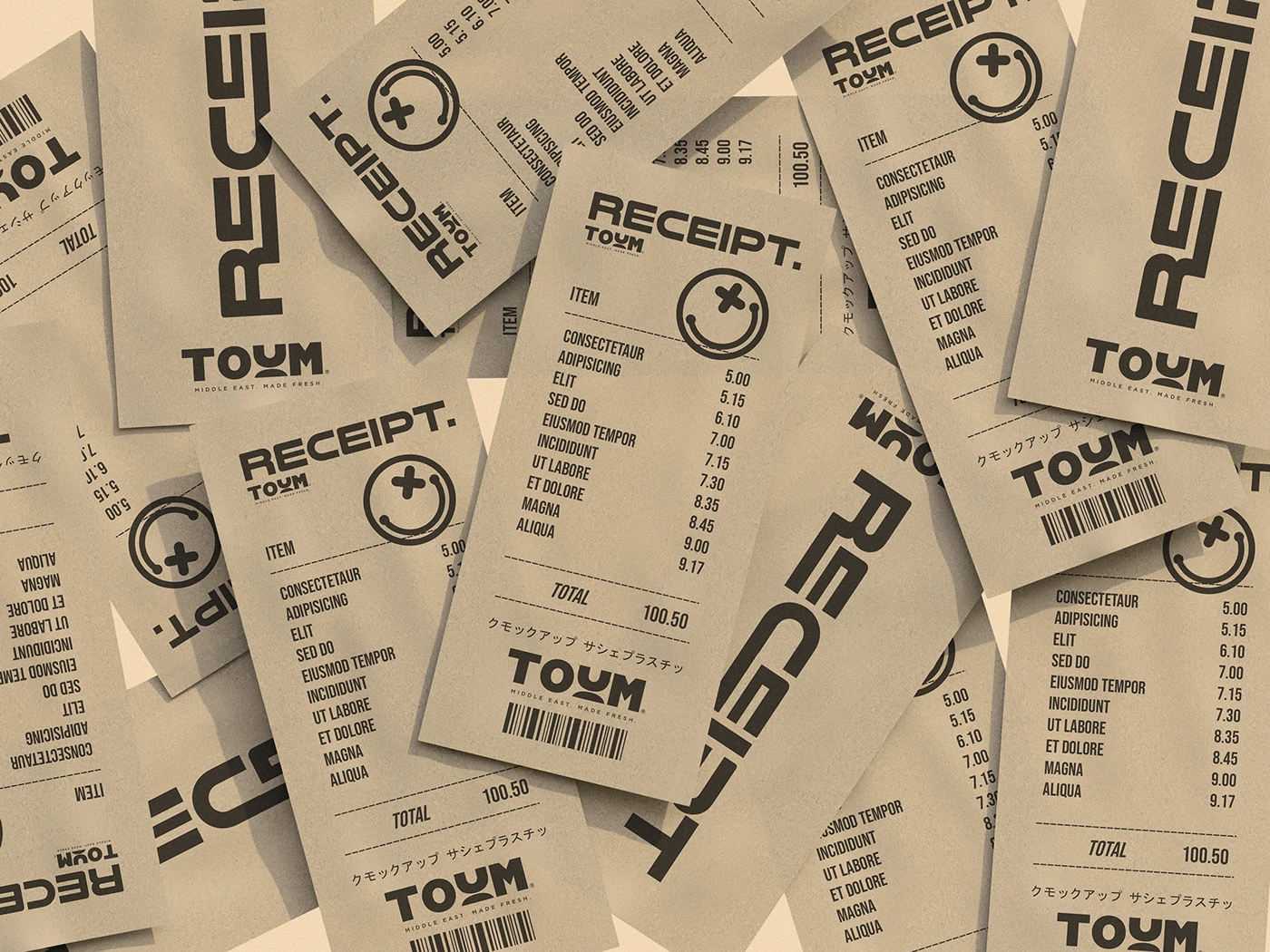 Image 5: TOUM food packaging takeout bag and label design