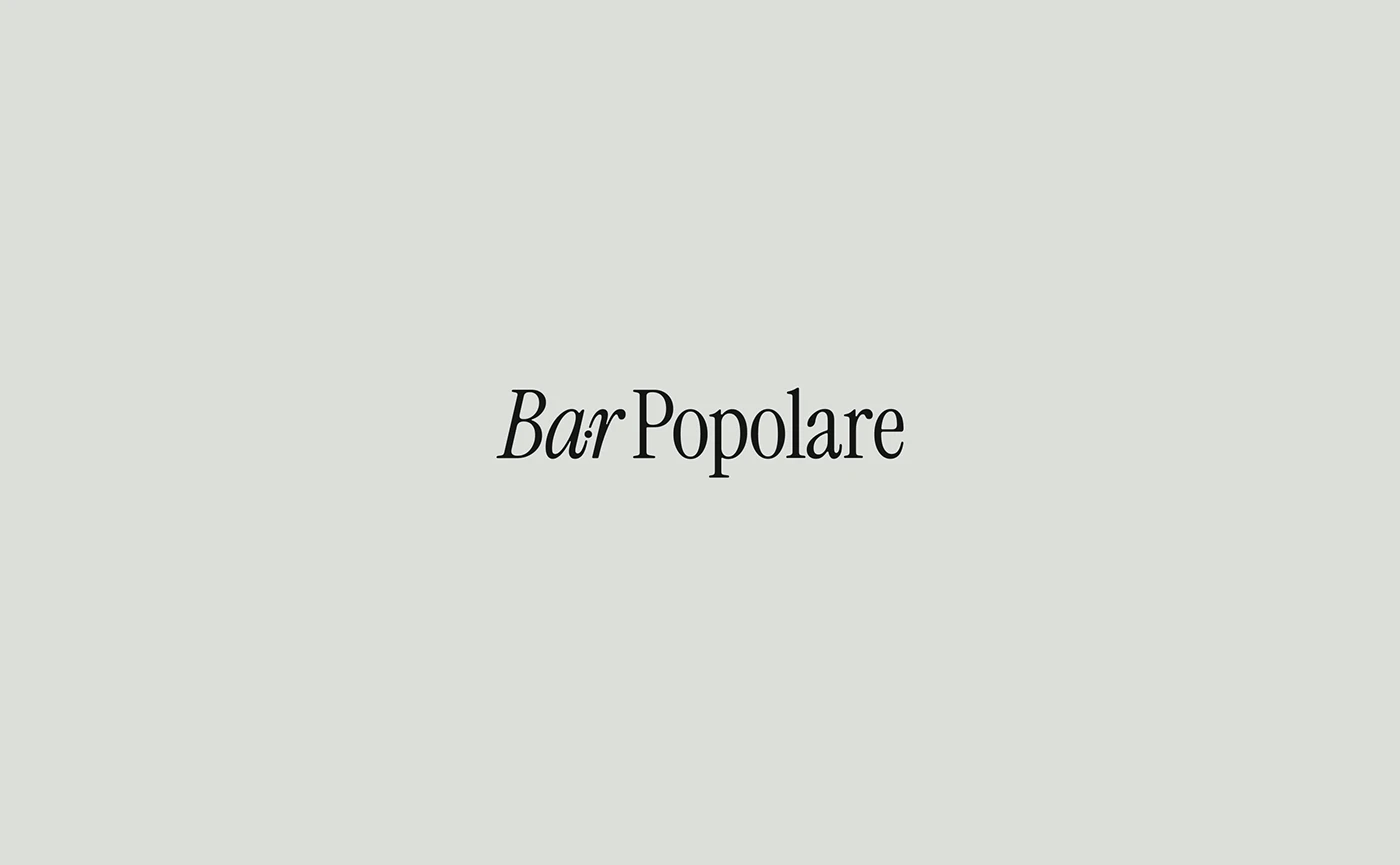 Image 8: Bar Popolare branding identity detail 7