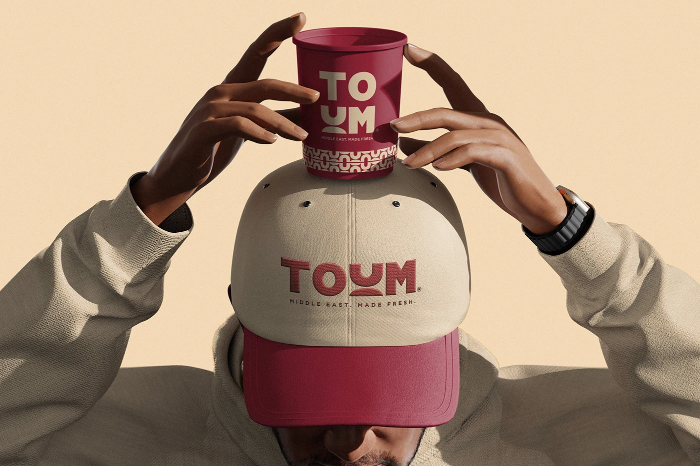 Image 9: TOUM packaging design layout grid and typography