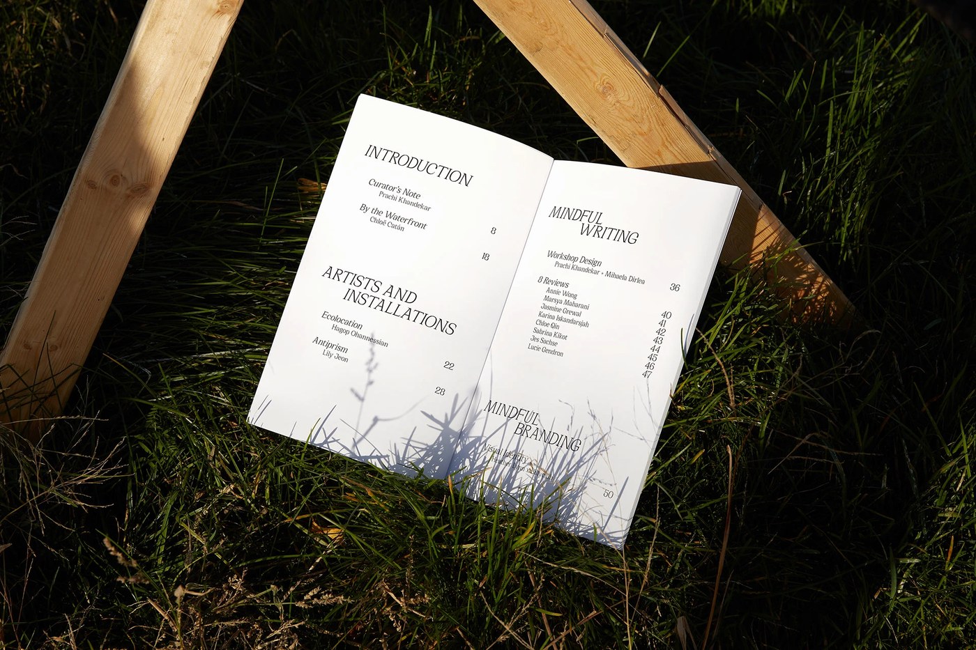 Image 3: flightmode exhibition identity catalogue heather lynn billyclub typography details print