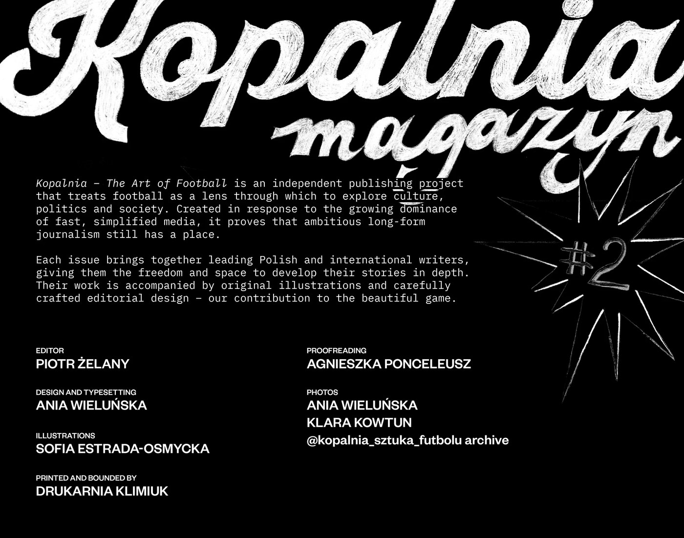 Image 1: kopalnia magazine 2 world cup 2026 ania wielunska poster and editorial spreads