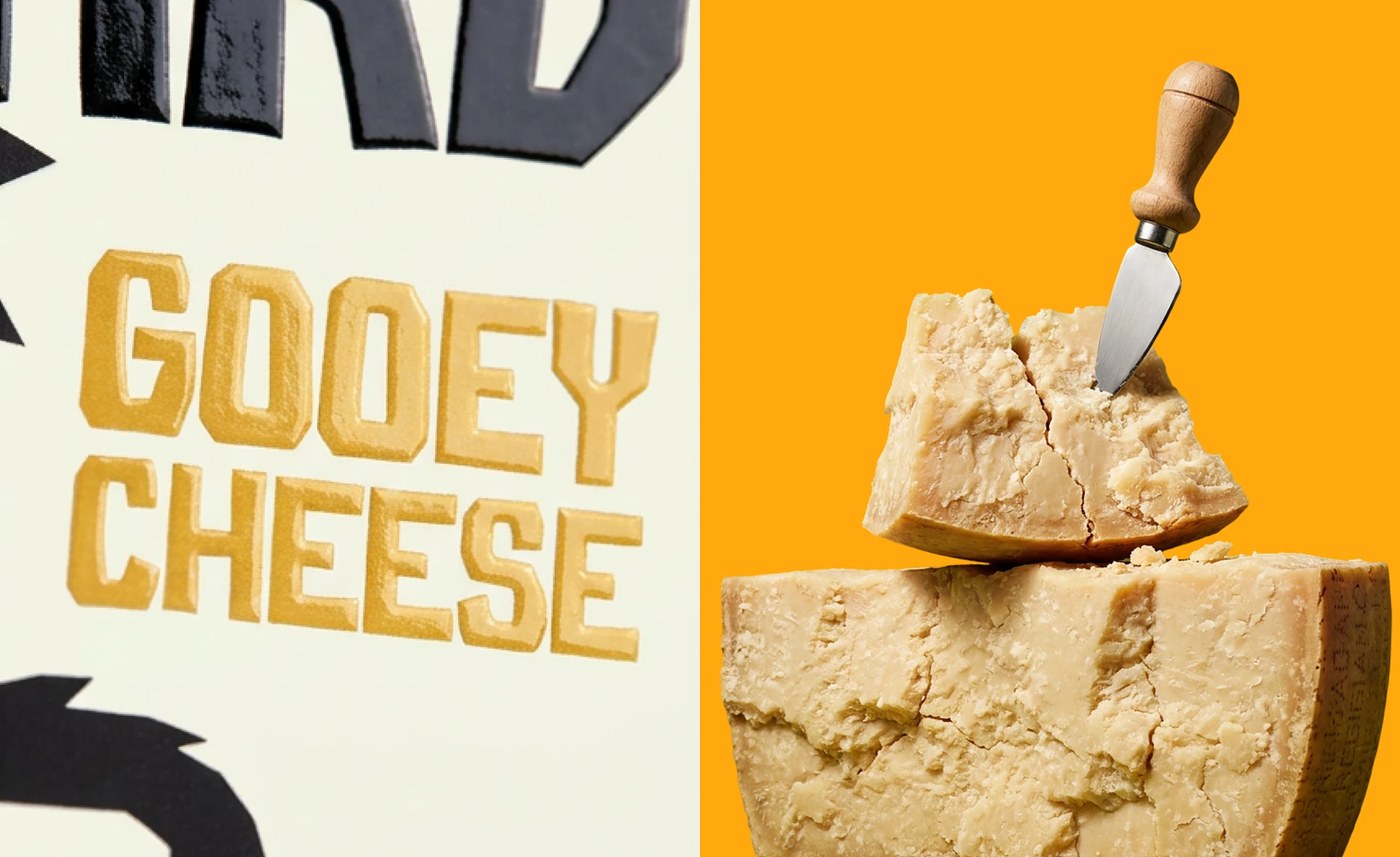Image 6: Cheese label detail within freaky lizard branding packaging yevheniia dutchak.