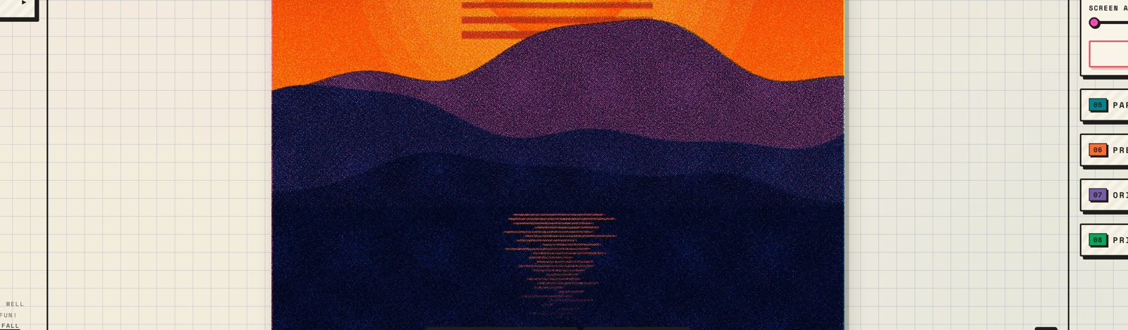 Image 5: INKDRUM Risograph print simulator bottom toolbar and preset options