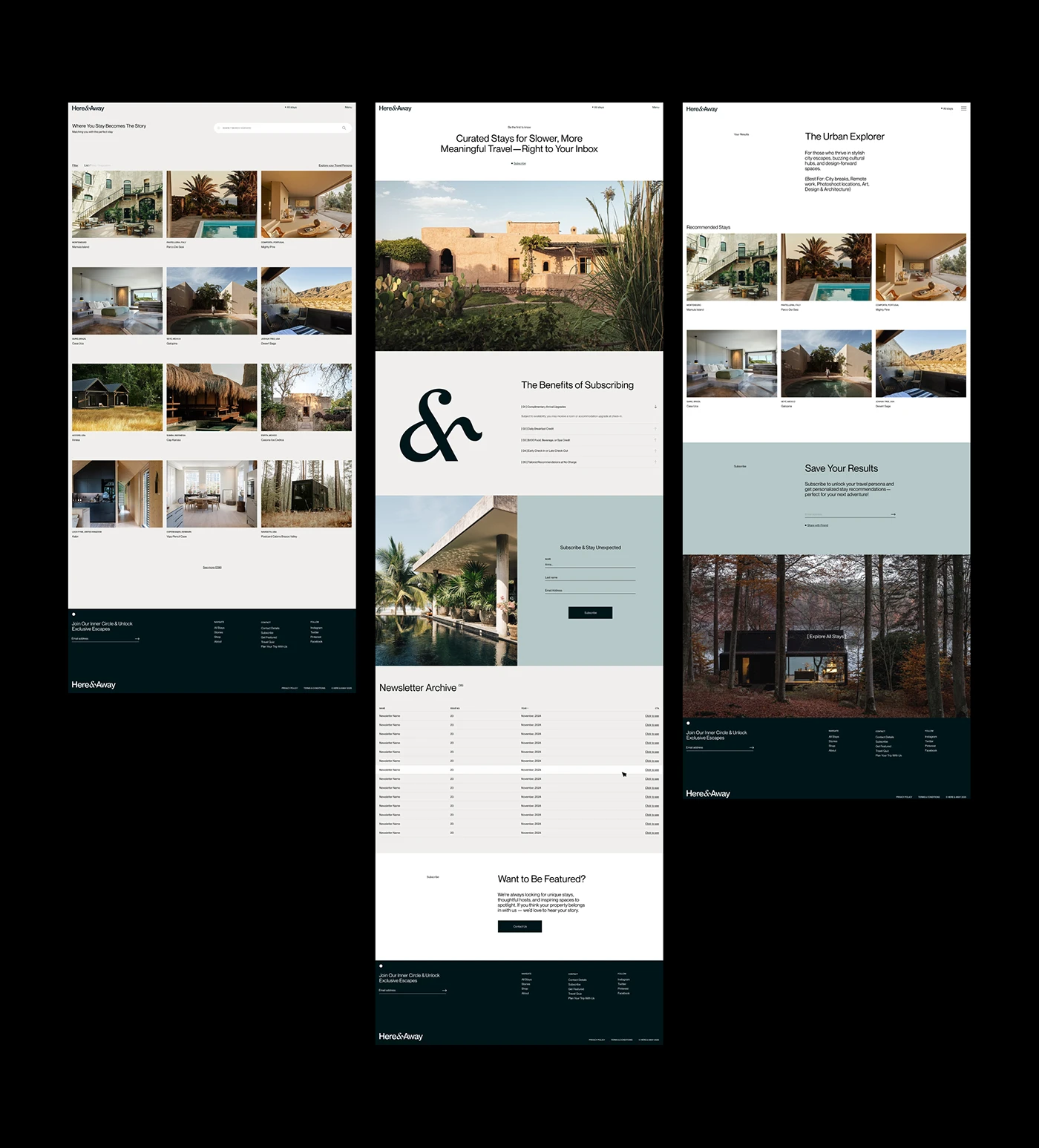Image 7: Here Away travel platform ui ux detail 6