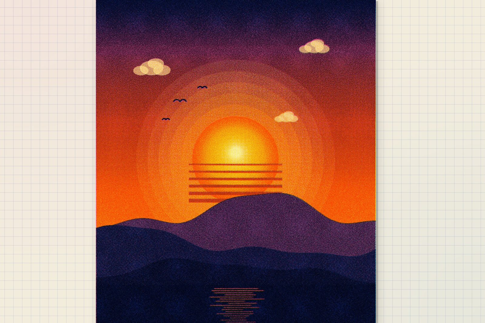 Image 2: INKDRUM Risograph print simulator main canvas workspace detail