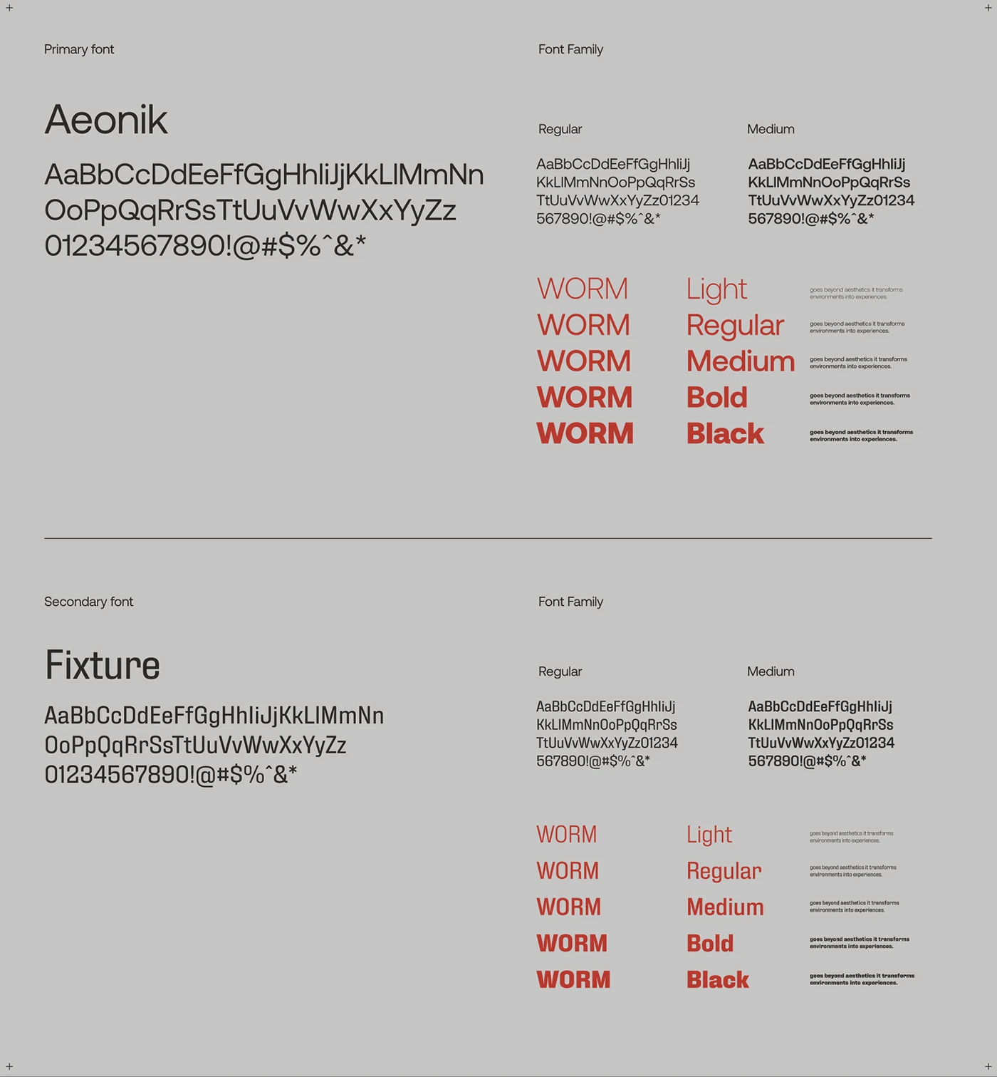 Image 5: WORM branding identity detail 4