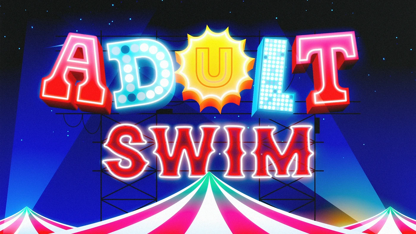 Image 10: Adult Swim Ident motion design motion graphics ILLUSTRATION Character design rick and morty typography lettering surreal