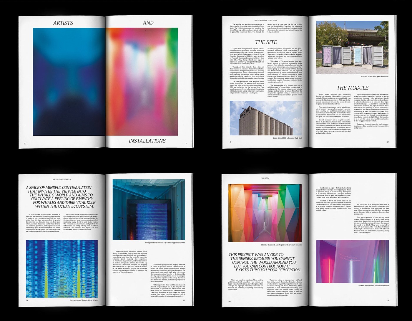 Image 6: flightmode exhibition identity catalogue heather lynn billyclub gallery installation wall design