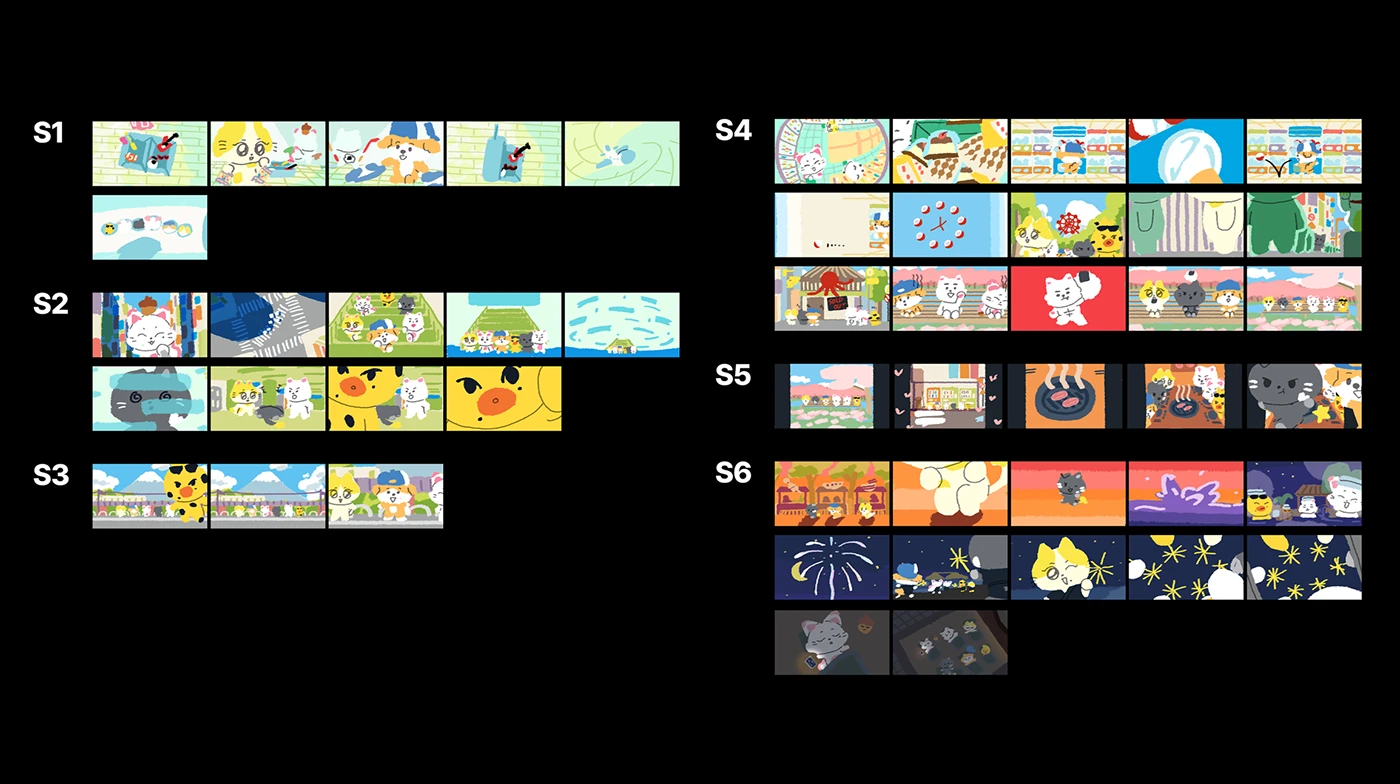 Image 4: MV animation 2D 2D Animation Character styleframes kpop Enhypen motion graphics after effects