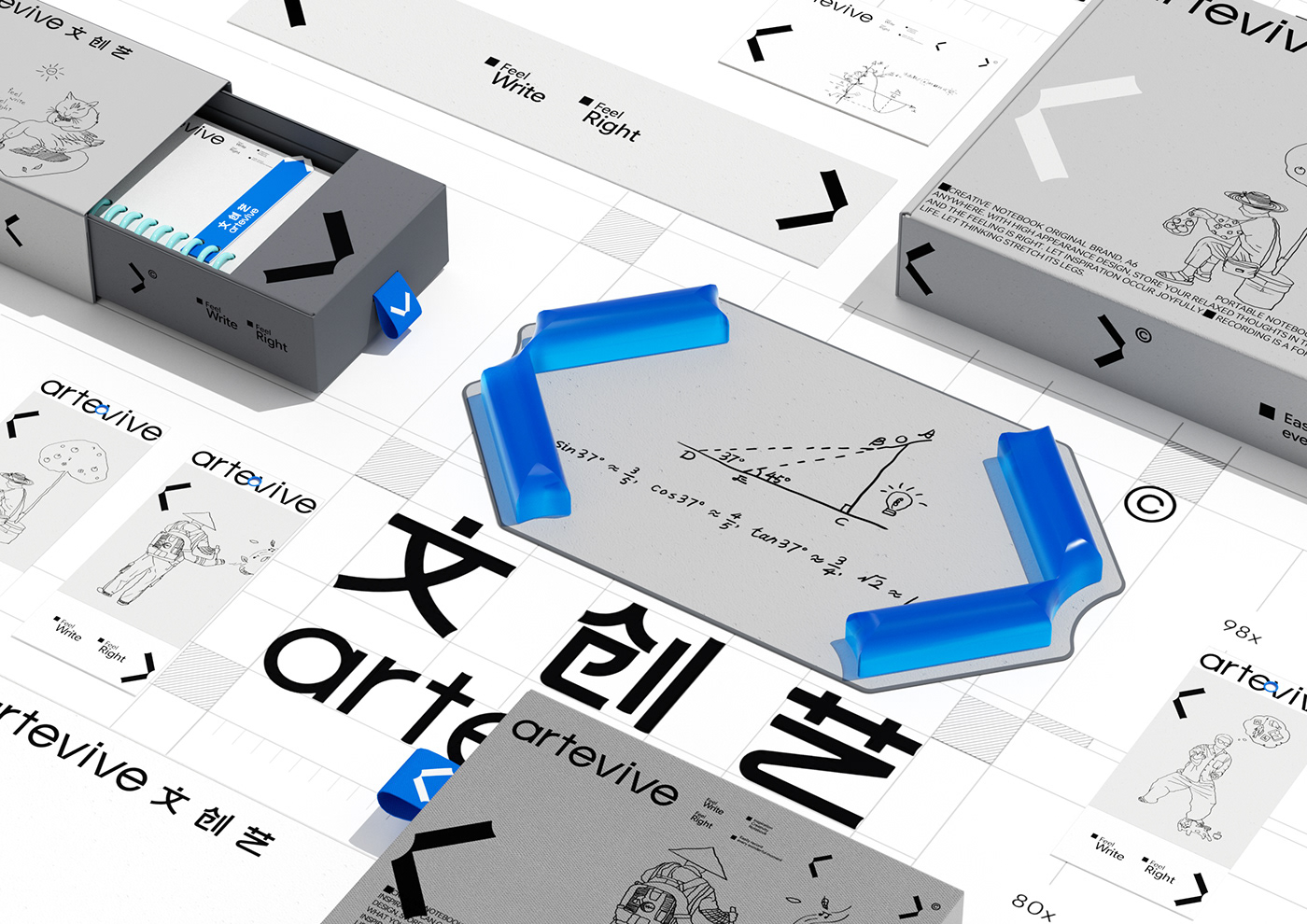 Image 3: Artevive Rebranding Design branding identity typography details