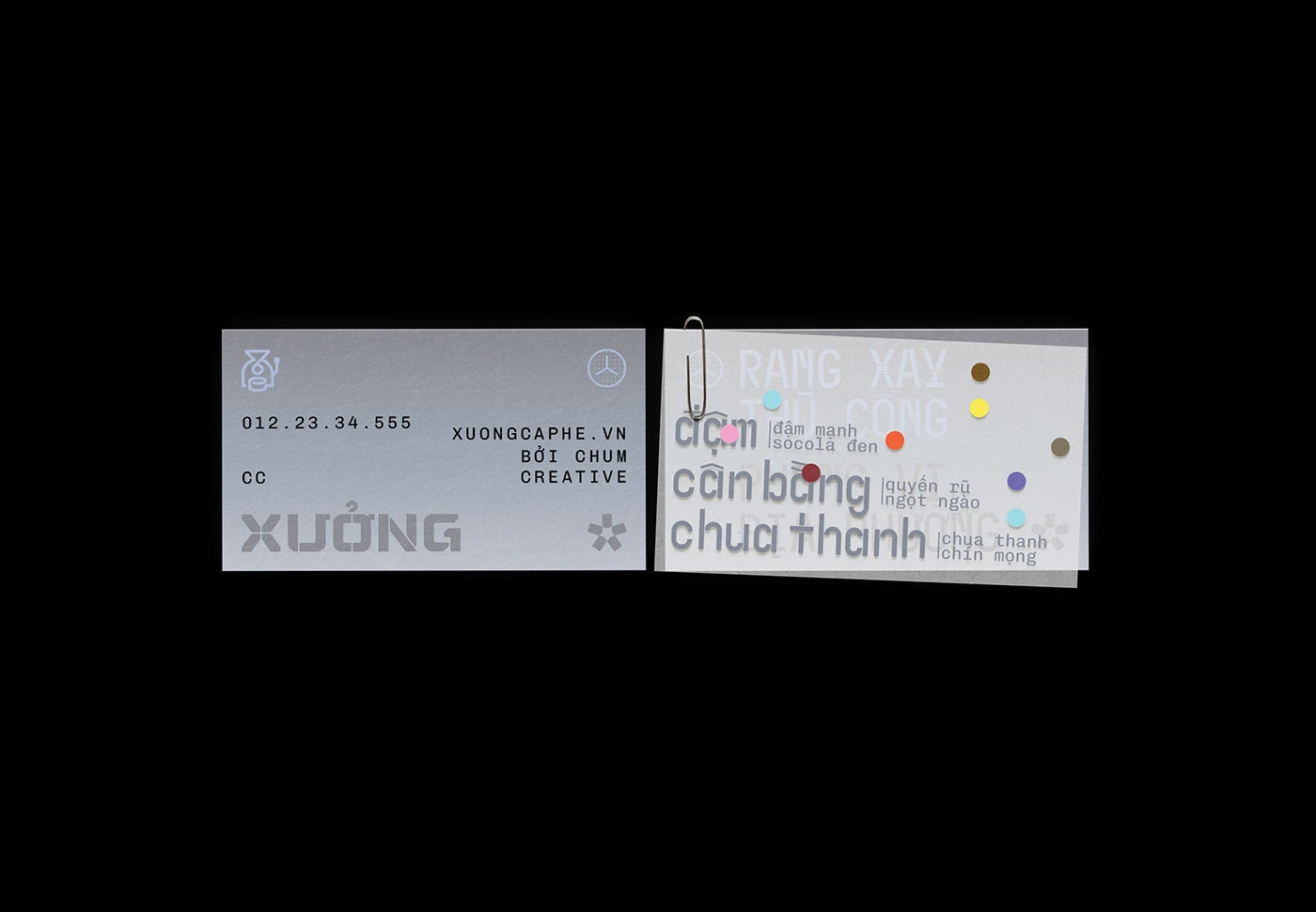 Image 3: Xuong Caphe branding identity typography details