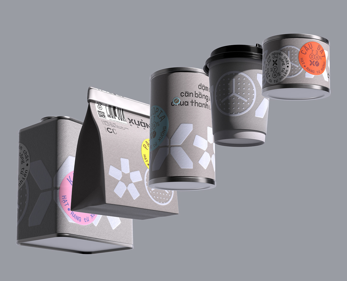 Image 1: Xuong Caphe branding hero layout mockup