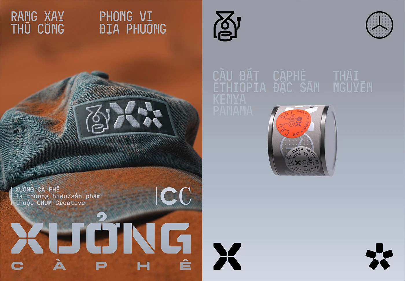 Image 4: Xuong Caphe branding color system design