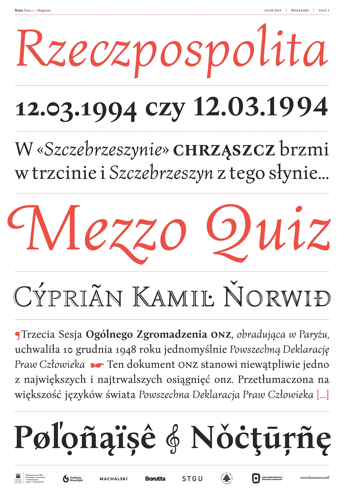 Image 15: bona nova MACHALSKI Heidrich Bona type design type project revival Free font free Mateusz Machalski