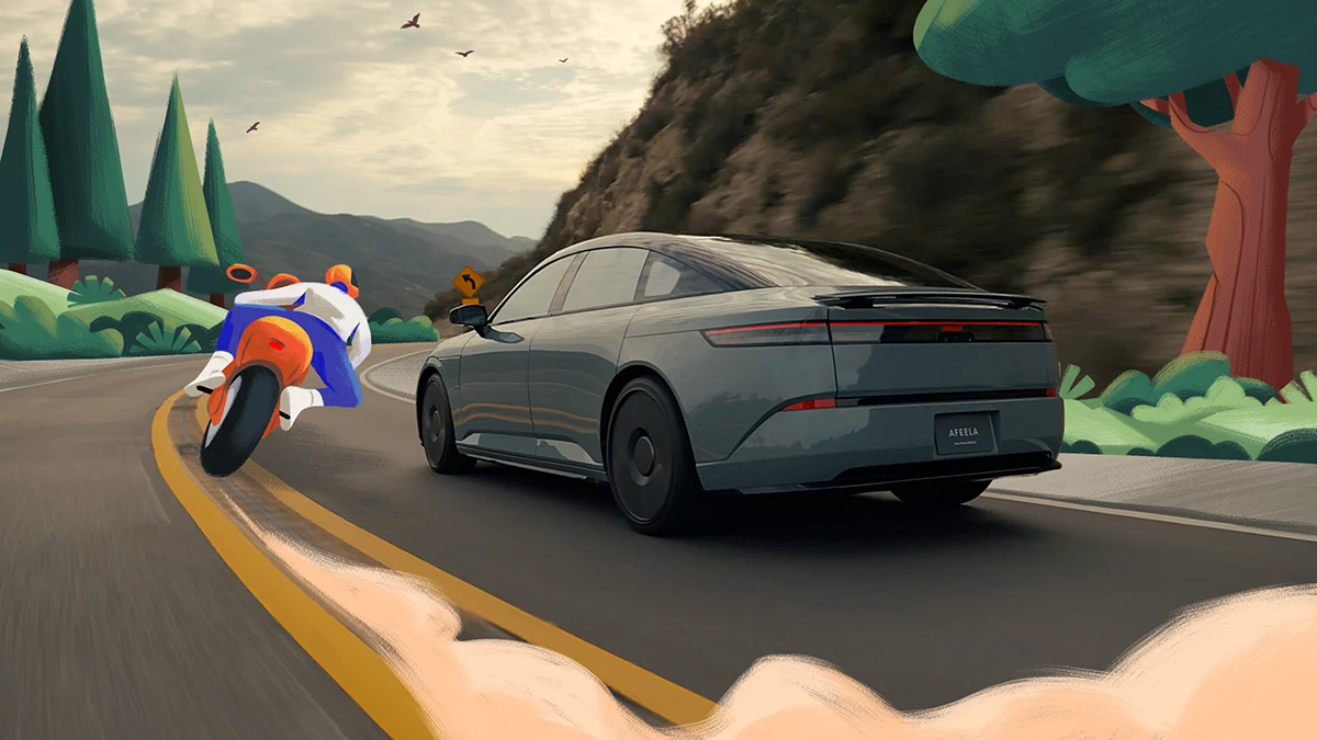 Image 2: ILLUSTRATION animation 2D Cel Animation Spot car scenario mixed media compositing