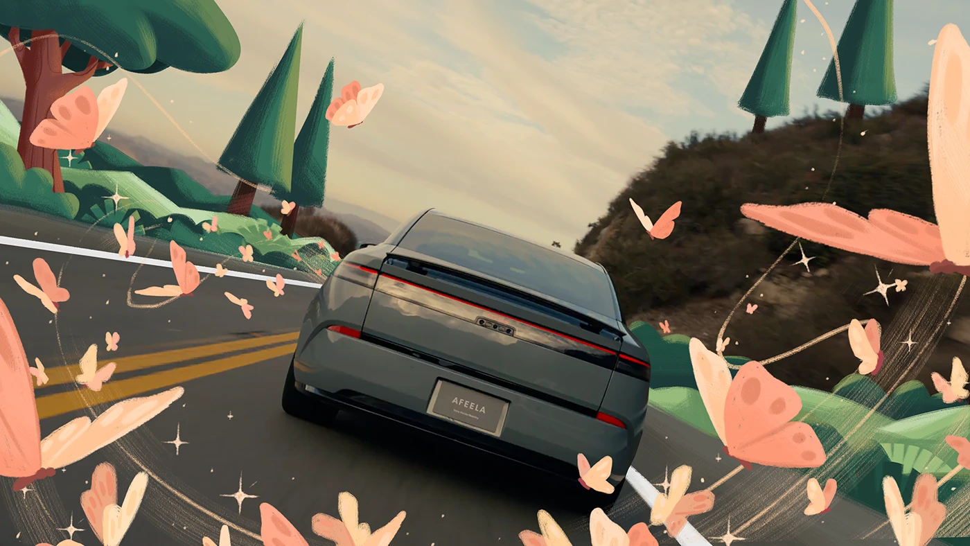 Image 1: ILLUSTRATION animation 2D Cel Animation Spot car scenario mixed media compositing