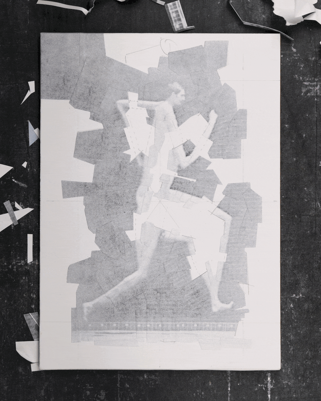 Image 2: running collage ILLUSTRATION animation Eaedweard Muybridge