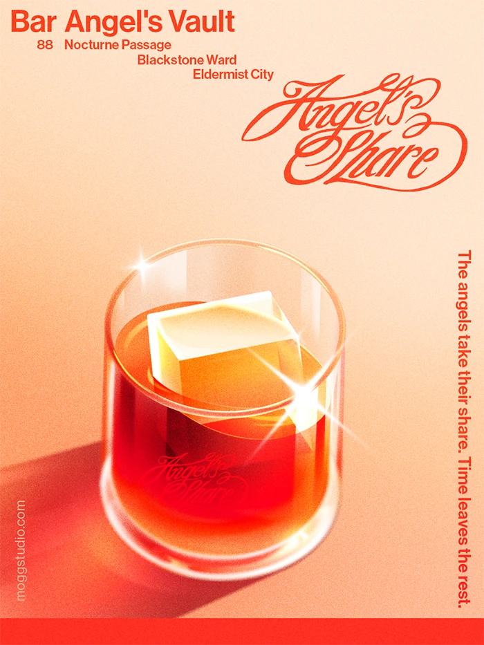 Image 3: Whiskey mood sunset motion graphics animation ILLUSTRATION artwork Digital Art concept bar