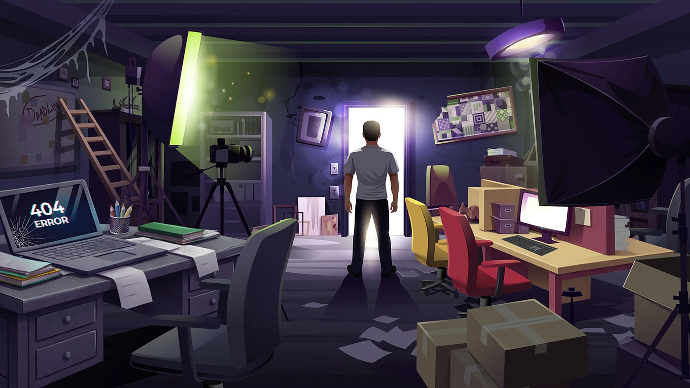 Image 16: serag basel سراج باسل Character design children's book motion design animation motion graphics after effects Saudi Arabia Dark room